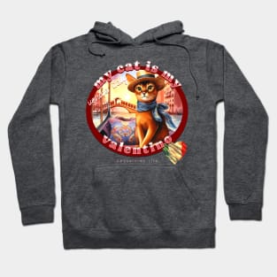 My Italian Valentine Cat Abyssinian Life 37A Hoodie